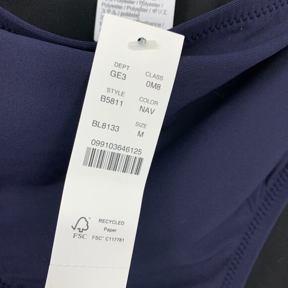 J.Crew Bikini Brief Bottom Full Coverage Womens Size Medium Navy Blue NEW - Picture 6 of 7